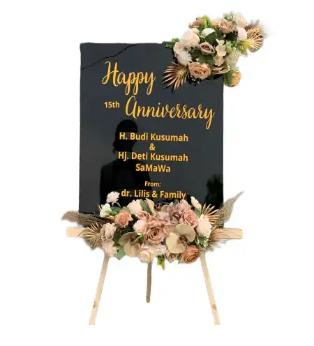 Papan Bunga Akrilik Condongcatur